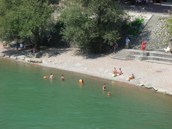 Einstieg Rheinschwimmen